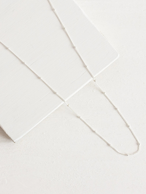 Fawn & Rose Eco Silver Satellite Chain Necklace.