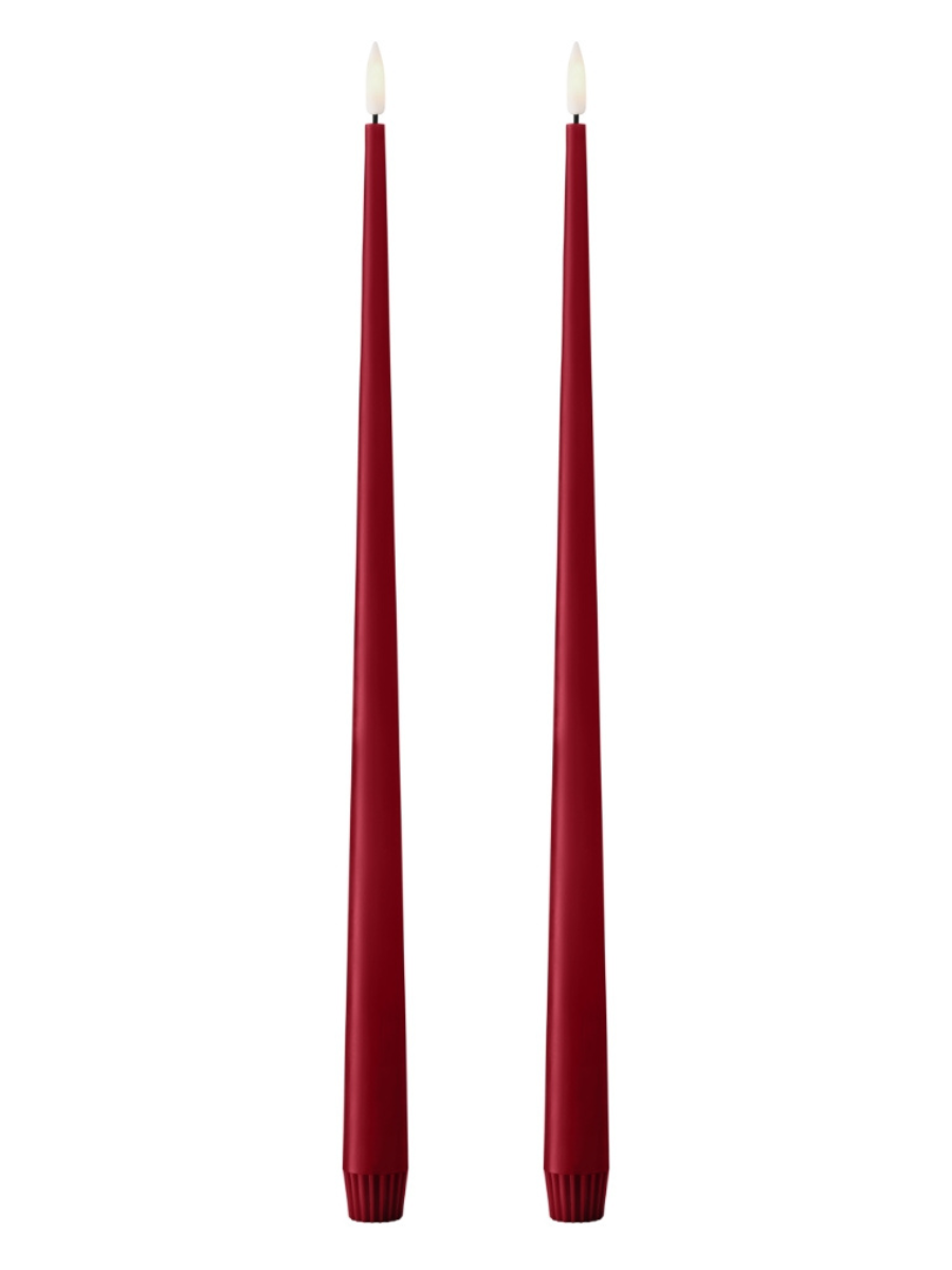 Ester & Erik Winter Berry LED Tapered Candle (Col.36) 40cm - Set of 2