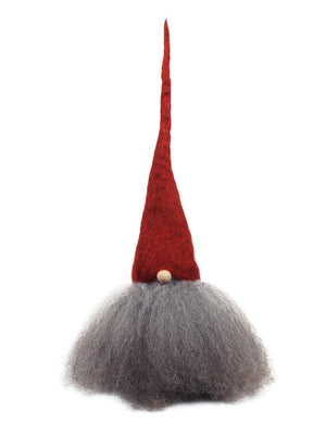 Christmas Tomte Large Red Cap Grey Hair - Cloudberry Living