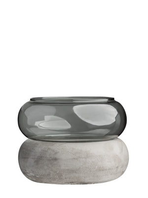 Muurla Bagel Lantern / Vase Grey - Cloudberry Living