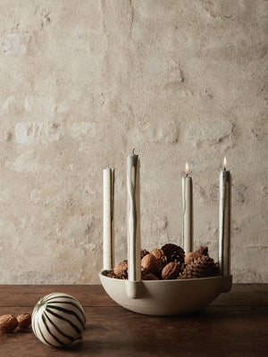 Ferm Living Ceramic Bowl Candle Holder - Cloudberry Living