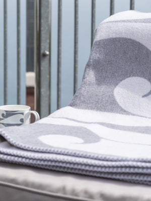 The Cornish Surfer Silver Surf Blanket - Cloudberry Living
