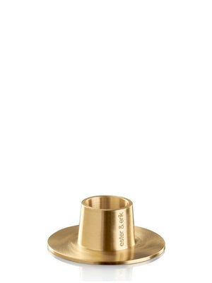 Ester & Erik Brushed Brass Candle Holder - Cloudberry Living