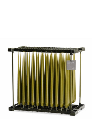 Ester & Erik Olive Green Tapered Candle (78) - Cloudberry Living