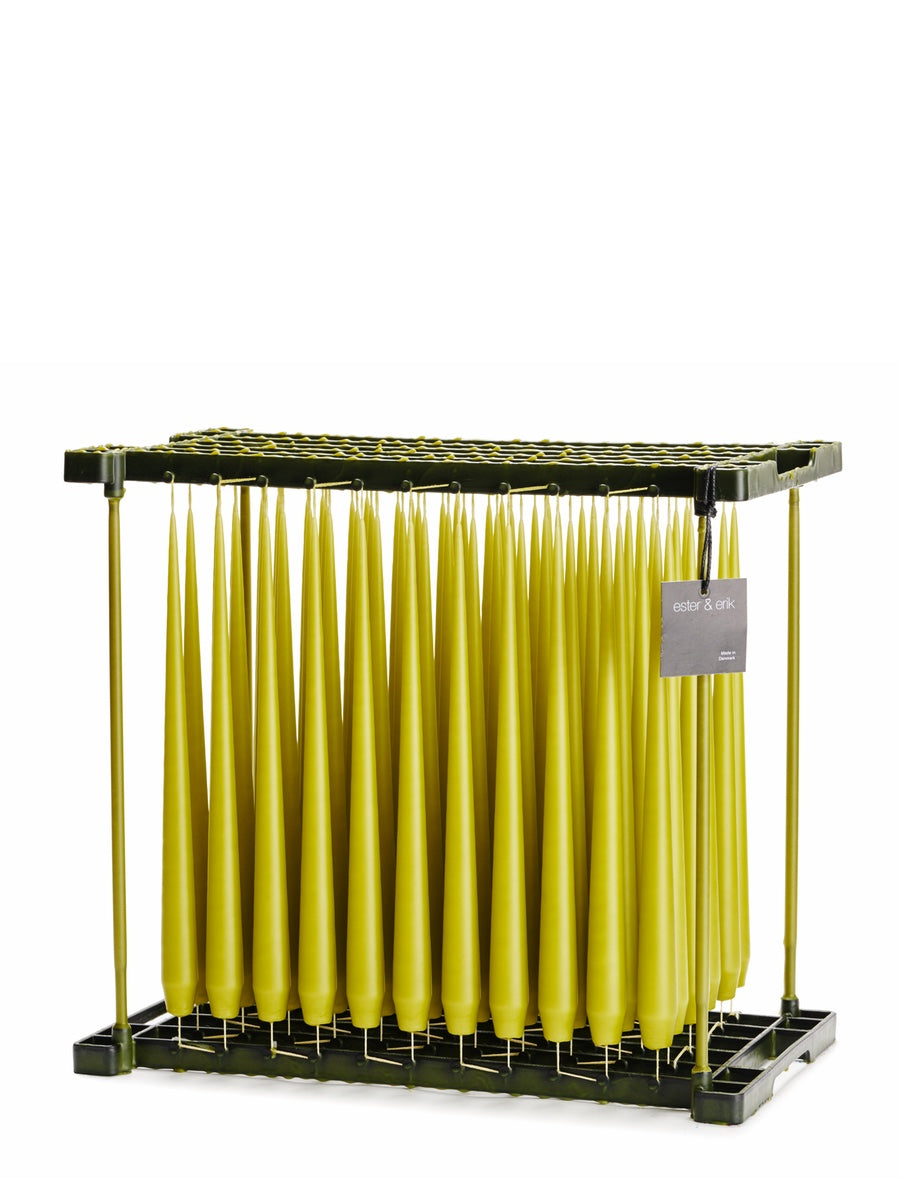 Ester & Erik Lime Green Dark Tapered Candle (68/2) - Cloudberry Living