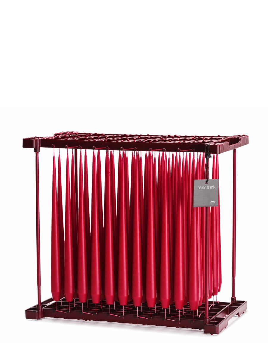 Ester & Erik Red Dark Tapered Candle (36) - Cloudberry Living