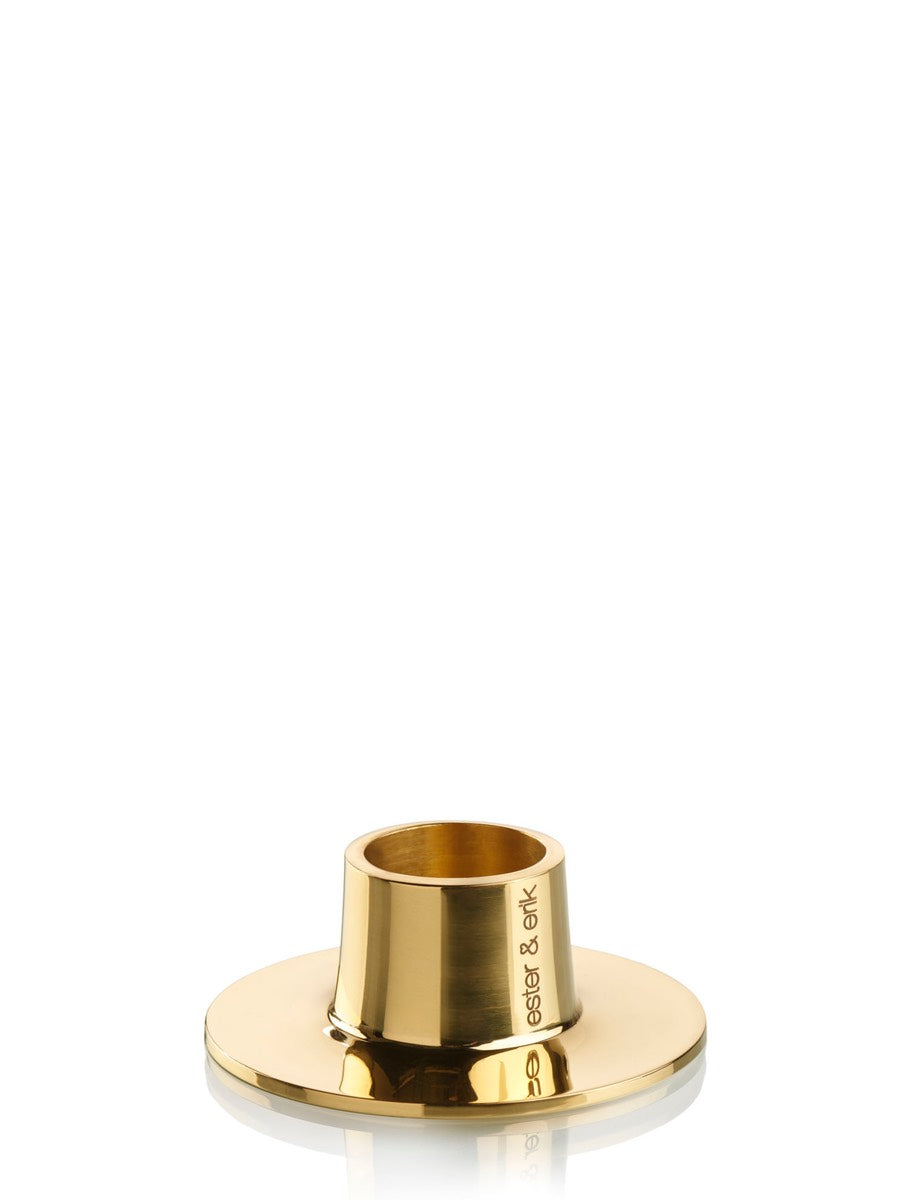 Ester & Erik Shiny Brass Candle Holder - Cloudberry Living