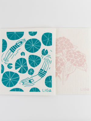 Liga Eco Dishcloths Wild Swimmers and Hydrangea - Cloudberry Living