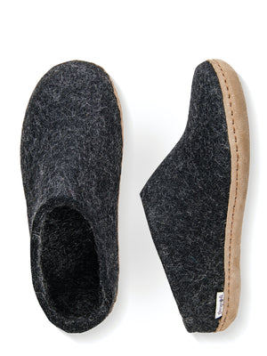 Glerups Danish Felt Slippers Unisex Charcoal Grey - Cloudberry Living
