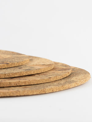 Liga Natural Cork Placemats Round Set of 4 - Cloudberry Living