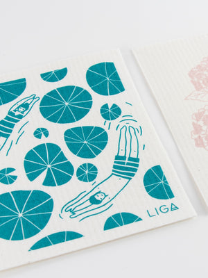 Liga Eco Dishcloths Wild Swimmers and Hydrangea - Cloudberry Living