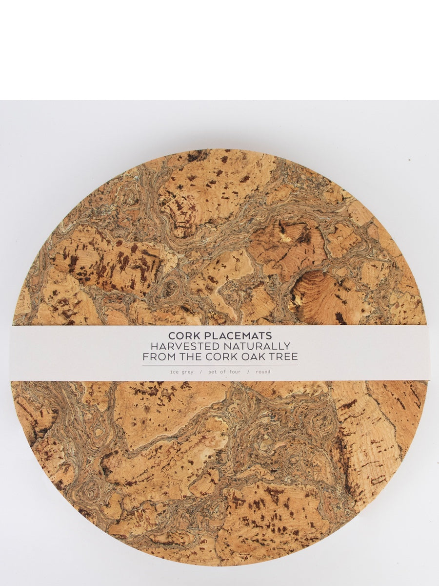Liga Natural Cork Placemats Round Set of 4 - Cloudberry Living