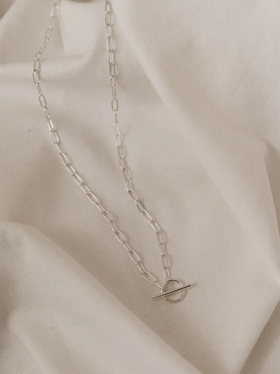 Studio Adorn Silver Link and Bar Necklace