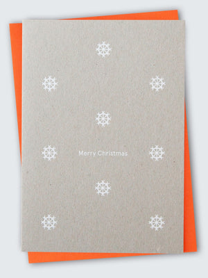 Ola Studio Foil Blocked Merry Christmas Card Brass on Recycled Grey - Cloudberry Living