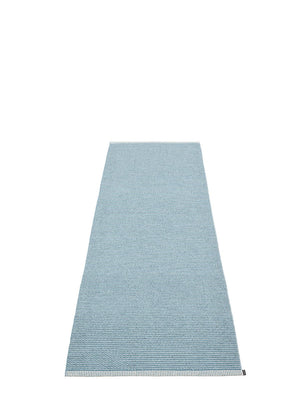 Pappelina Mono Blue Fog Runner Rug - Cloudberry Living