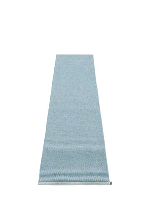 Pappelina Mono Blue Fog Runner Rug - Cloudberry Living