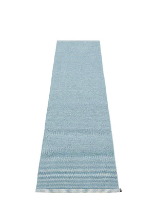 Pappelina Mono Blue Fog Runner Rug - Cloudberry Living