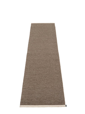 Pappelina Mono Dark Brown Runner Rug - Cloudberry Living