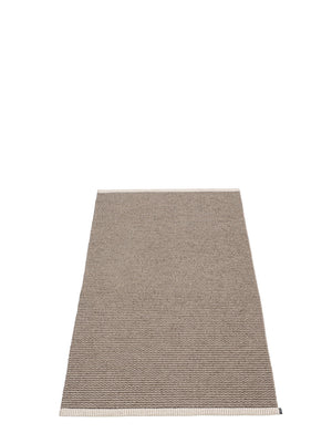 Pappelina Mono Dark Mud Runner Rug - Cloudberry Living