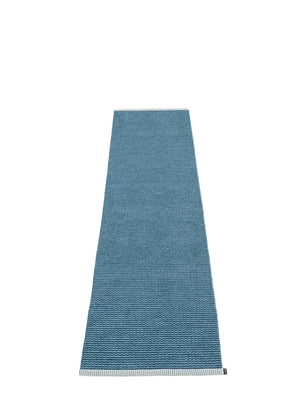 Pappelina Mono Ocean Blue Runner Rug - Cloudberry Living
