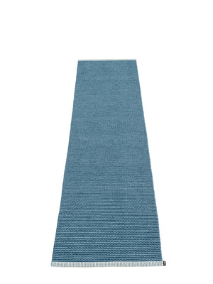 Pappelina Mono Ocean Blue Runner Rug - Cloudberry Living