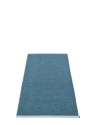 Pappelina Mono Ocean Blue Runner Rug - Cloudberry Living