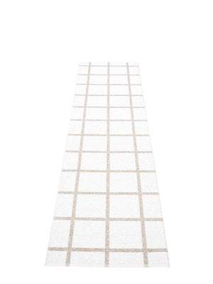 Pappelina Ada White Runner Rug - Cloudberry Living