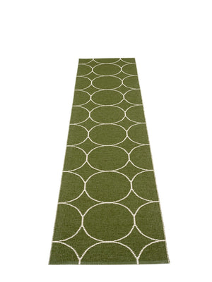 Pappelina Boo Dark Olive Runner Rug - Cloudberry Living