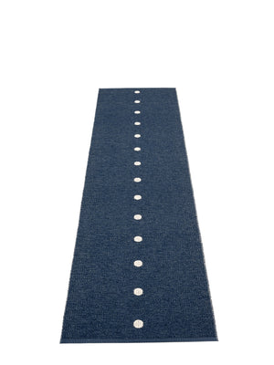 Pappelina Peg Dark Blue/Vanilla Runner Rug - Cloudberry Living