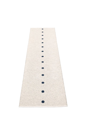 Pappelina Peg Dark Blue/Vanilla Runner Rug - Cloudberry Living