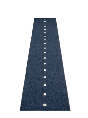 Pappelina Peg Dark Blue/Vanilla Runner Rug - Cloudberry Living