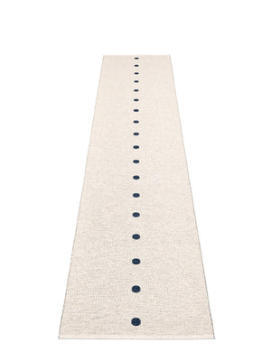 Pappelina Peg Dark Blue/Vanilla Runner Rug - Cloudberry Living