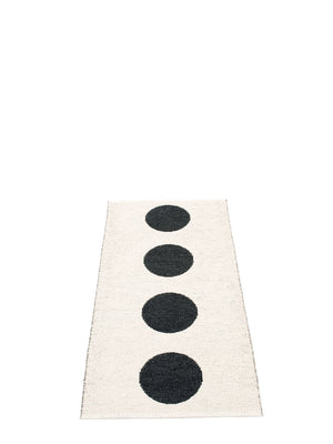 Pappelina Vera Black Runner Rug, - Cloudberry Living