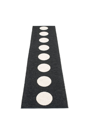 Pappelina Vera Black Runner Rug, - Cloudberry Living