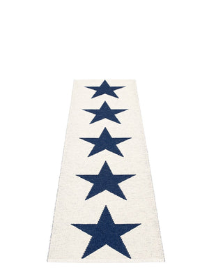 Pappelina Viggo One Dark Blue Runner Rug - Cloudberry Living