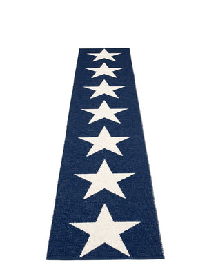 Pappelina Viggo One Dark Blue Runner Rug - Cloudberry Living