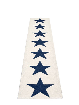 Pappelina Viggo One Dark Blue Runner Rug - Cloudberry Living