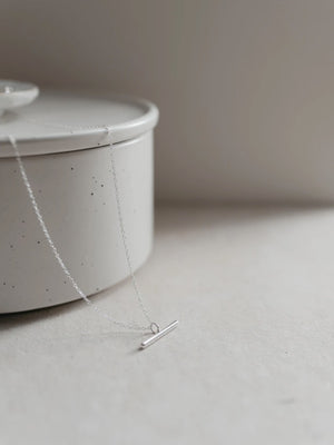 Studio Adorn Silver Minimal Bar Necklace - Cloudberry Living