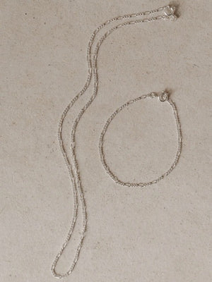 Studio Adorn Silver Figaro Chain - Cloudberry Living
