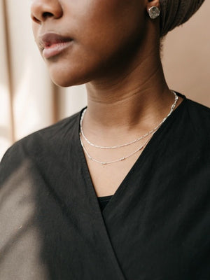 Studio Adorn Silver Figaro Chain - Cloudberry Living