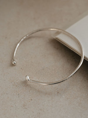 Studio Adorn Molten Silver Open Bangle - Cloudberry Living