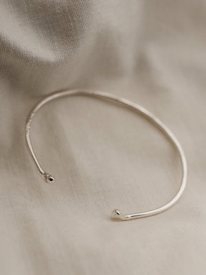 Studio Adorn Molten Silver Open Bangle - Cloudberry Living