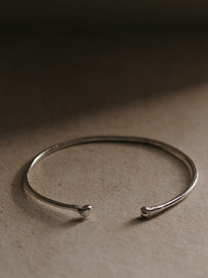 Studio Adorn Molten Silver Open Bangle - Cloudberry Living