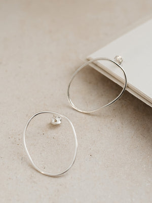 Studio Adorn Silver Free - Formed Organic Open Earrings - Cloudberry Living