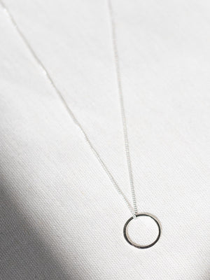 Studio Adorn Silver Mini Circle Necklace - Cloudberry Living