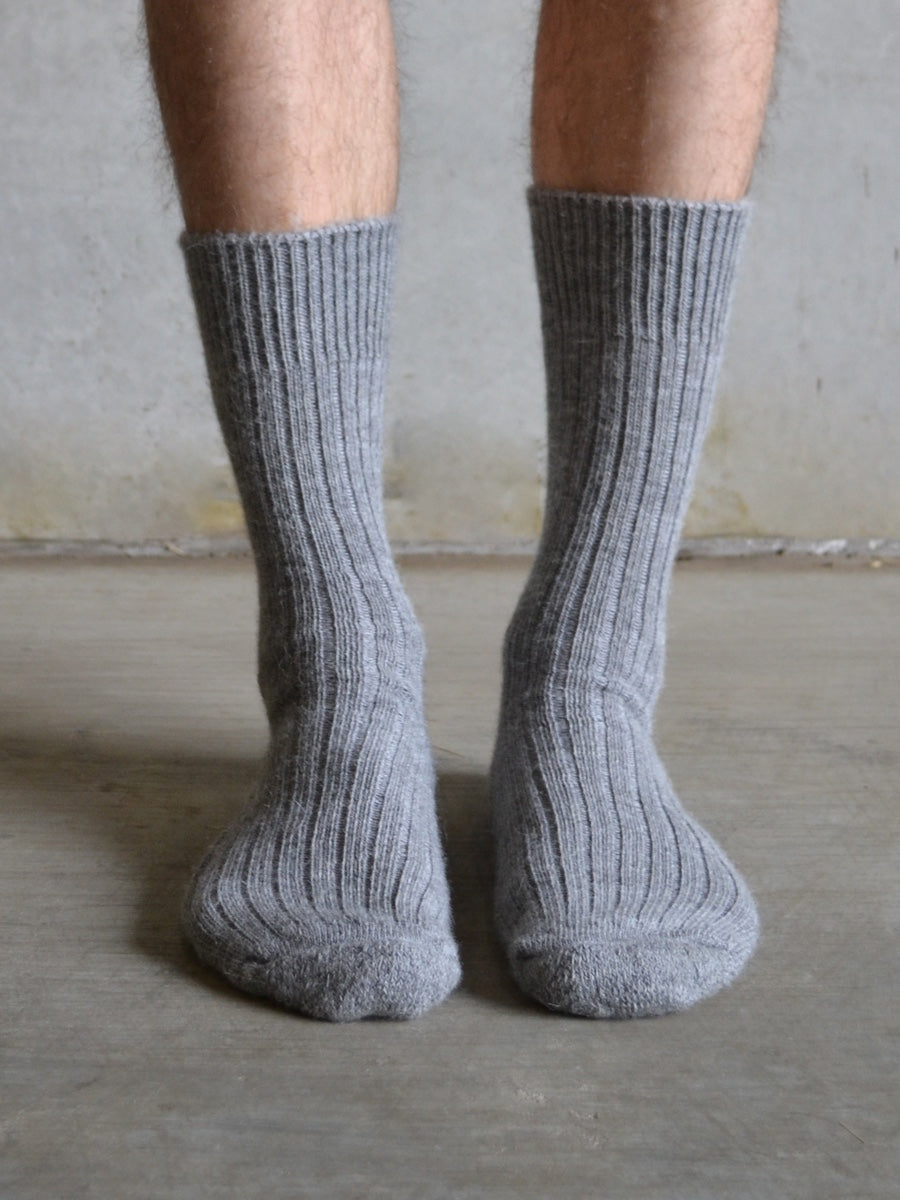 Alpaca Boot Socks Short Grey - Cloudberry Living