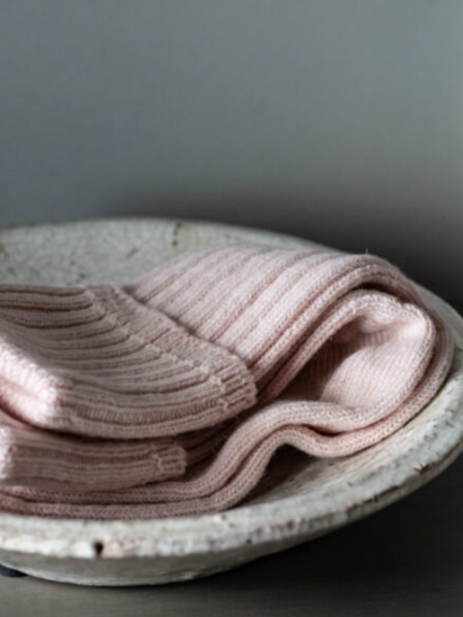 Alpaca Bed Socks Pink - Cloudberry Living